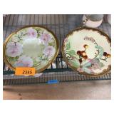 French Hand-Painted Porcelain Plates