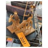 Polish Wood Don Quixote and Sancho Panza Set