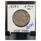 1929-S Buffalo Nickel EF40 Full Horn