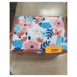 Floral Sewing Box With Contents