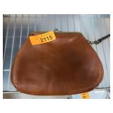 Patricia Nash Brown Leather Kisslock Bag