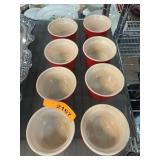 Le Creuset Red Stoneware Ramekins Set of 8