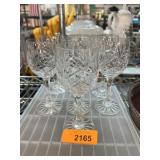 7 Cut Crystal Wine Glasses