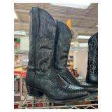 Tony Lama TL 5150 Black Lizard Boots 8.5D