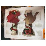 Holiday Cardinal Candleholders