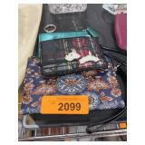 Coach Floral Wristlet and Plaid Wallet