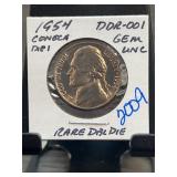 1954 Jefferson Nickel DDR-001 GEM UNC
