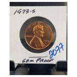 1973-S Lincoln Cent Gem Proof