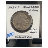 1937-S Buffalo Nickel Mint Error