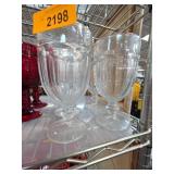 4 Clear Glass Goblets