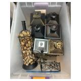 Decorative Metal Lanterns and Wine C