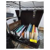 Books in Leather Briefcase
