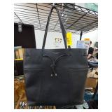 Tory Burch Black Leather Tote Bag