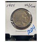 1925 Buffalo Nickel, VG/Fine Condition
