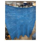 Handmade Blue Crochet Blanket