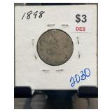 1898 Barber Quarter Dollar