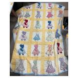 Handmade Sunbonnet Sue Quilt