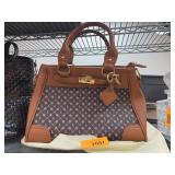 Danbury Mint Brown Faux Leather Handbag