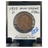1929-D Lincoln Wheat Cent Mint Error