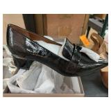 Franco Sarto Black Patent Loafers US 11M