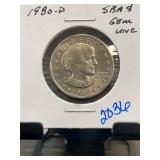 1980-D Susan B. Anthony Dollar Gem Uncir.