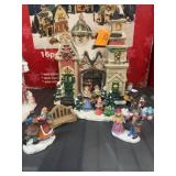 Porcelain Christmas Village Set