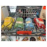 4 Dept 56 Ceramic Miniature Cars