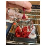Orrefors 1986 Glass Reindeer Ornament with Box