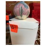 Desert Scene Painted Glass Ornament