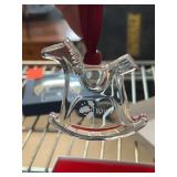 Orrefors 1994 Glass Rocking Horse Ornament