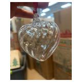 Steuben Glass Heart Ornament with Box