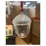 Steuben Crystal Acorn Ornament with Box