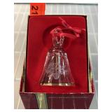 Lenox Crystal 1985 Holly Bell Ornament