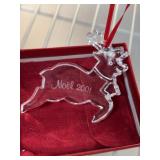 Baccarat Noï¿½l 2001 Crystal Reindeer Ornament