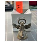 Metal Angel Ornament with Trumpet