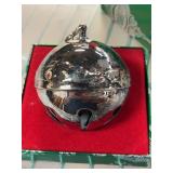 Silver Christmas Ornament Bell In Box