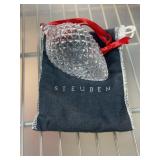 Steuben Crystal Pinecone Ornament with Box