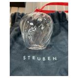Steuben Crystal Apple Ornament with Box