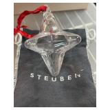 Steuben Glass Star Ornament with Box