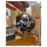 Silver-Plated Holiday Jingle Bell Ornament