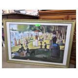 Framed Print of Seurat's Sunday Afternoon