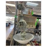 Hanging Metal and Glass Ceiling Light Fixture