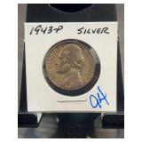1943-P Jefferson Silver War Nickel