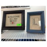 Framed Cross Stitch Art Pair