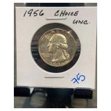 1956 Washington Quarter Choice UNC