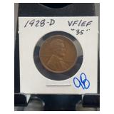 1928-D Lincoln Wheat Cent VF/EF