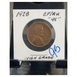 1928 Lincoln Wheat Cent EF/AU