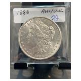 1883 Morgan Silver Dollar AU+/UNC