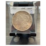 1921 Morgan Silver Dollar, CH. UNC