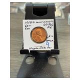 1958-D Lincoln Cent Mint Error Gem Red
